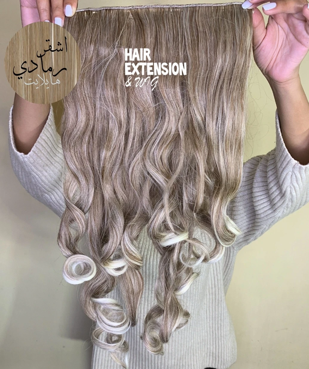 Wavy 160G 26" ash gray highlights (t88) HAIR EXTENSIONS product-image